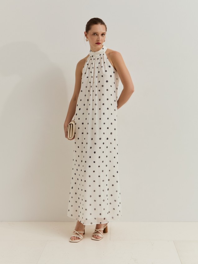 Polka dot midi dress