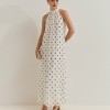 Polka dot midi dress