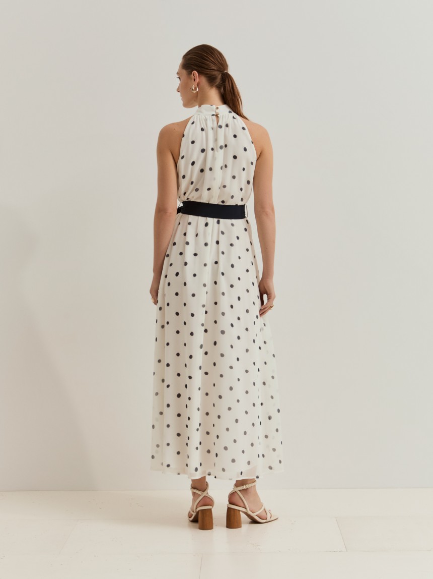 Polka dot midi dress