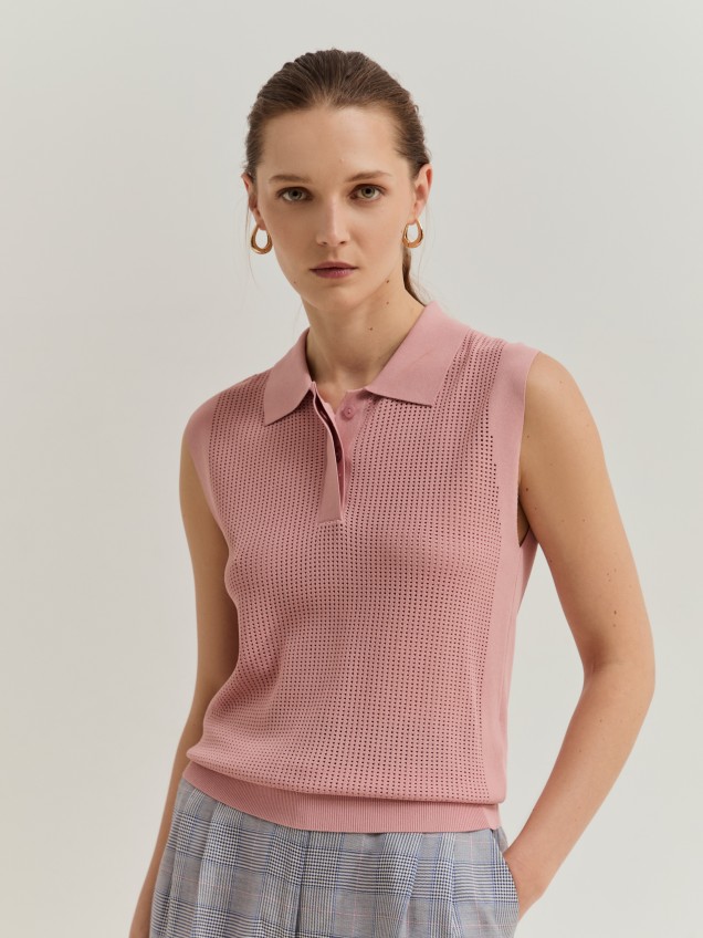 Polo de punto perforado
