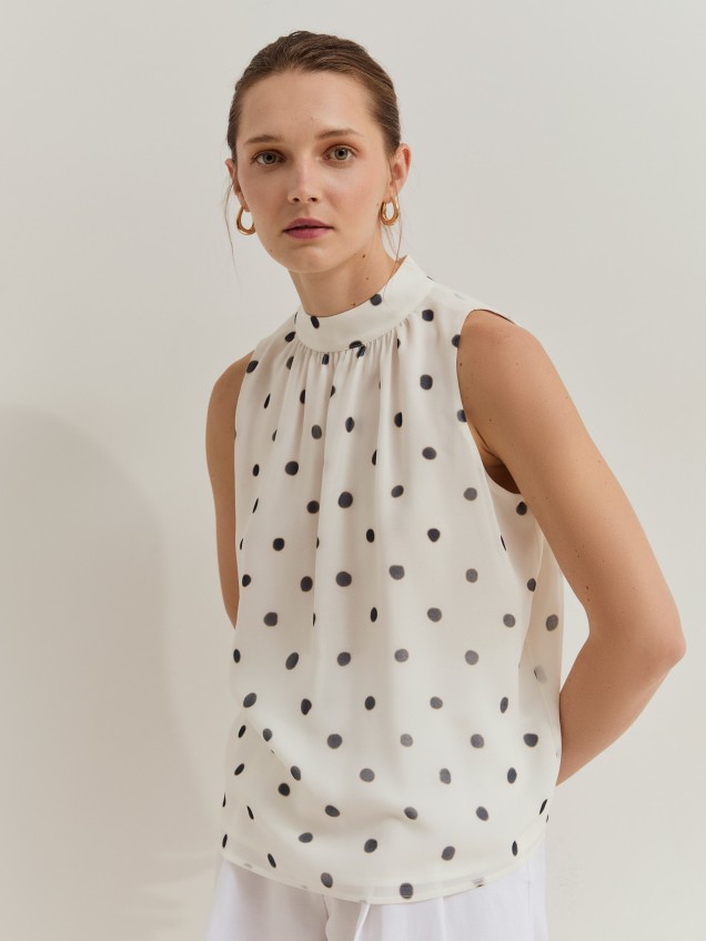 Polka dot blouse