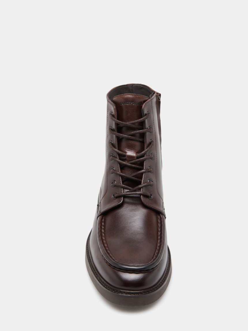 Lace-up military boots