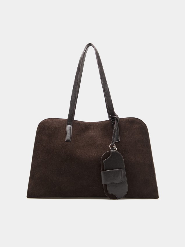 Bolso tote de ante con dije - Image product