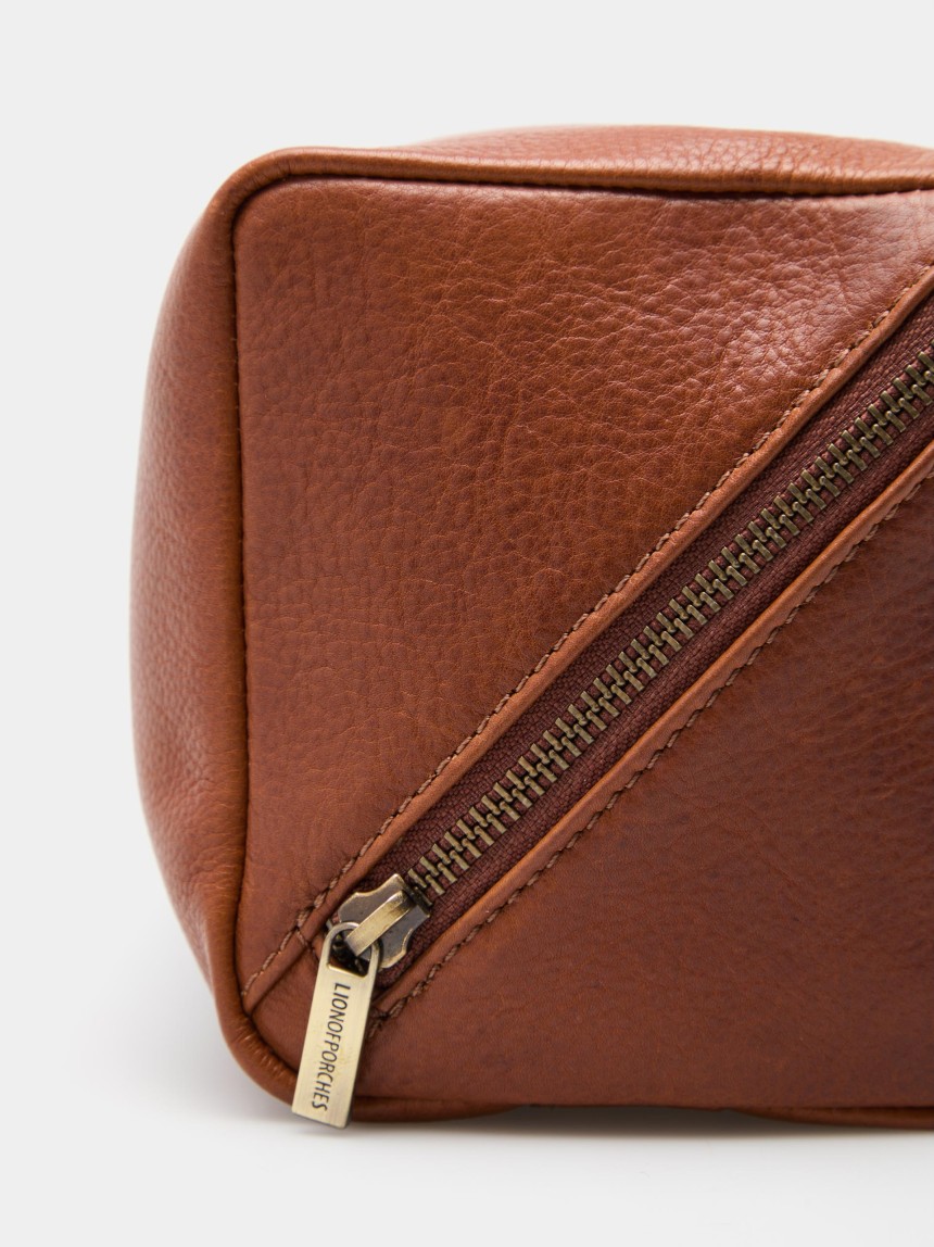 Leather toiletries bag