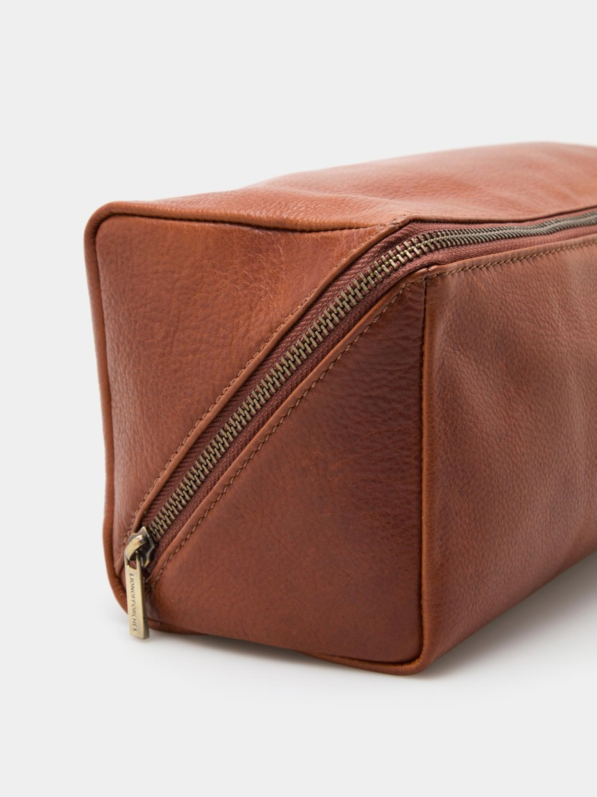 Leather toiletries bag
