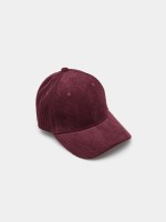 Curved-brimmed cap in bombazine