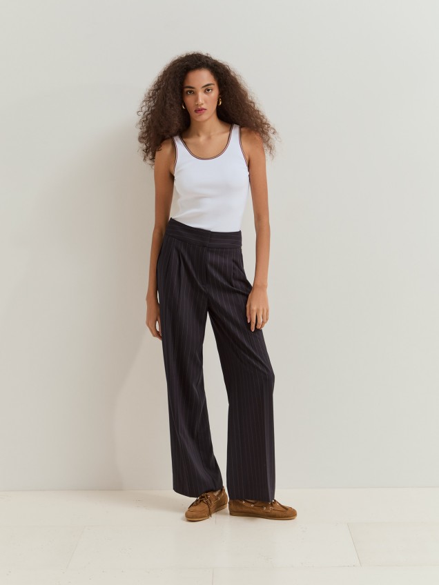 Pinstripe trousers