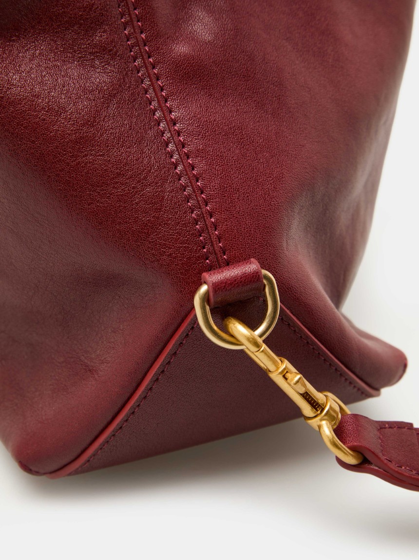 Mala bucket m�dia em pele