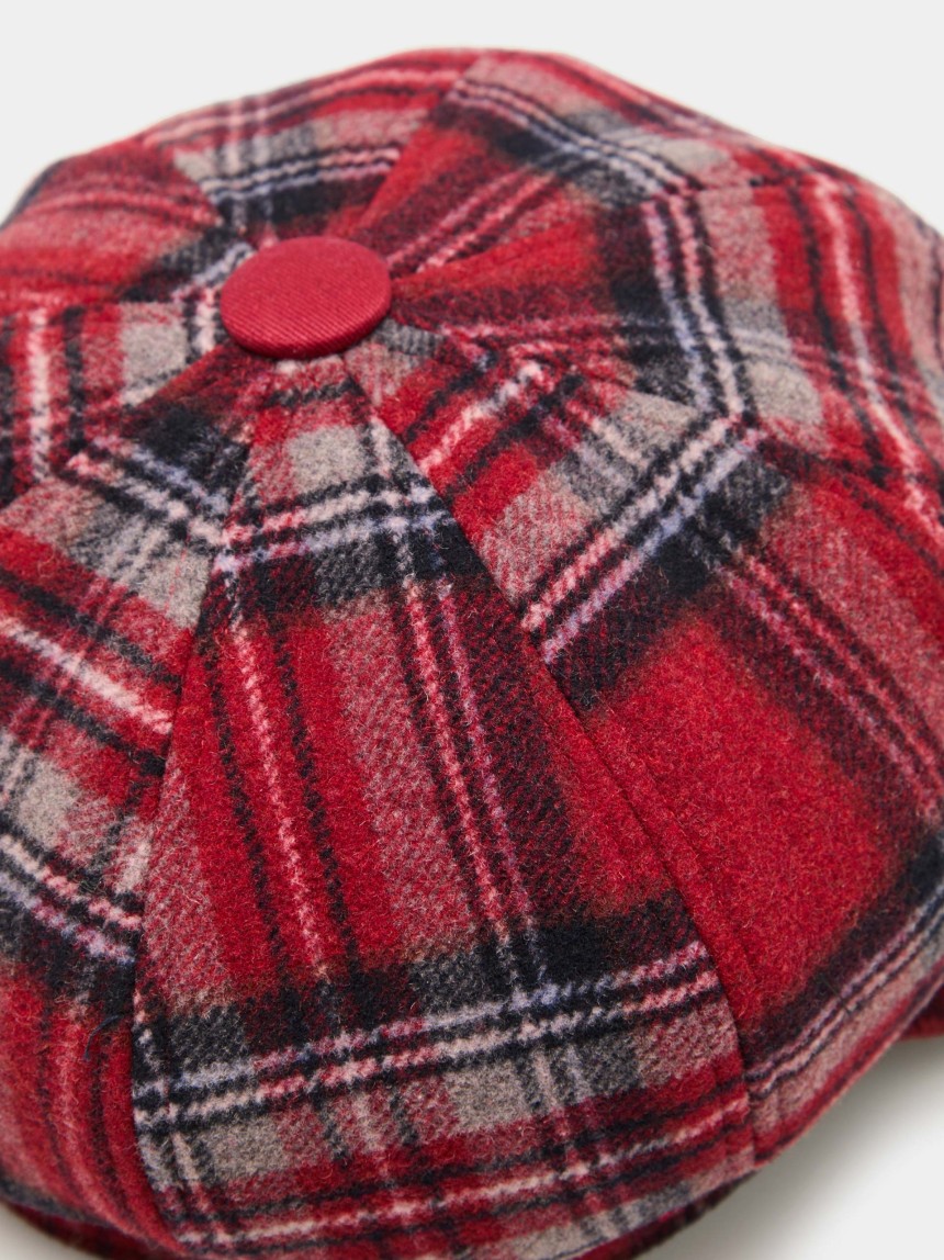 Boina em tartan com l�