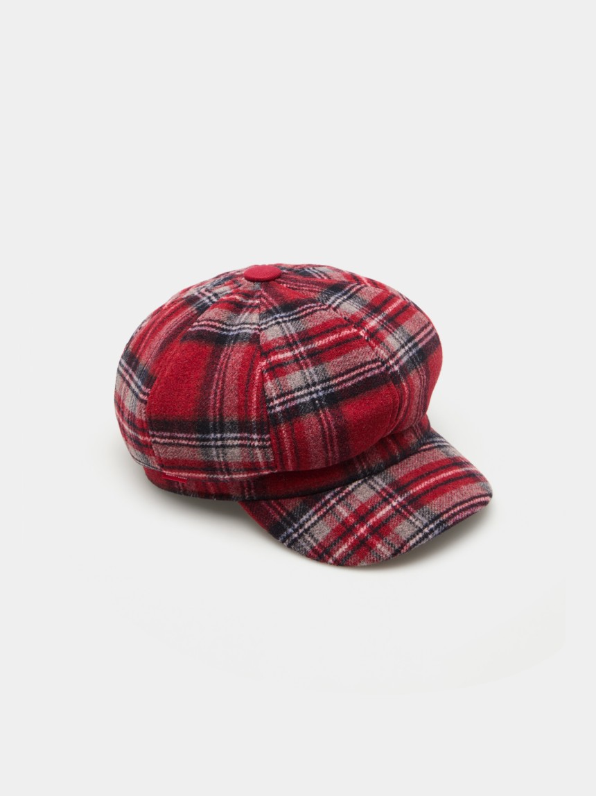 Boina em tartan com l�