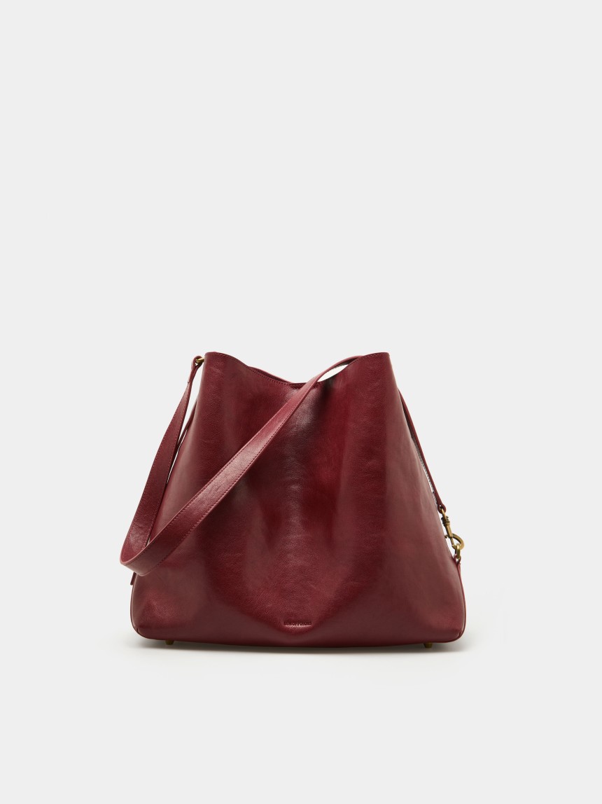 Mala bucket m�dia em pele