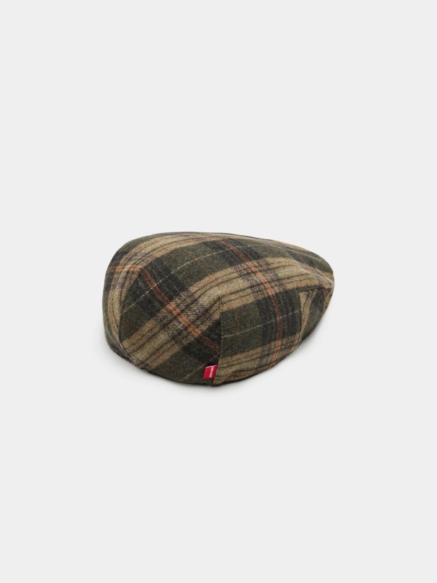 Tartan beret with wool - Image product