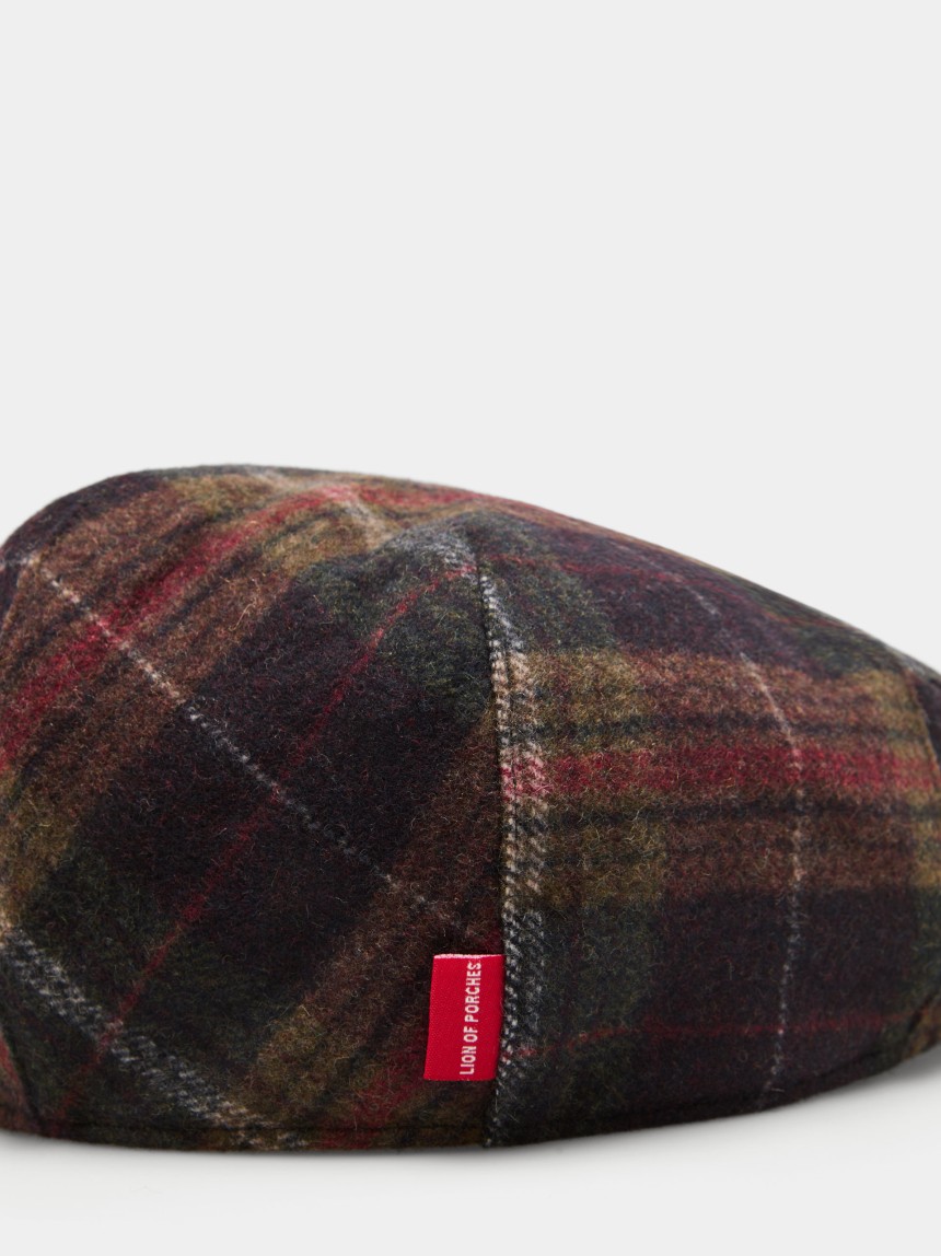 Tartan woollen beret