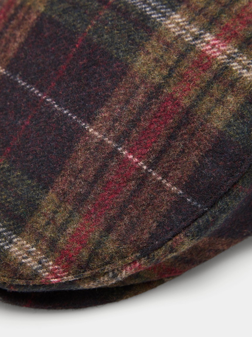 Tartan woollen beret
