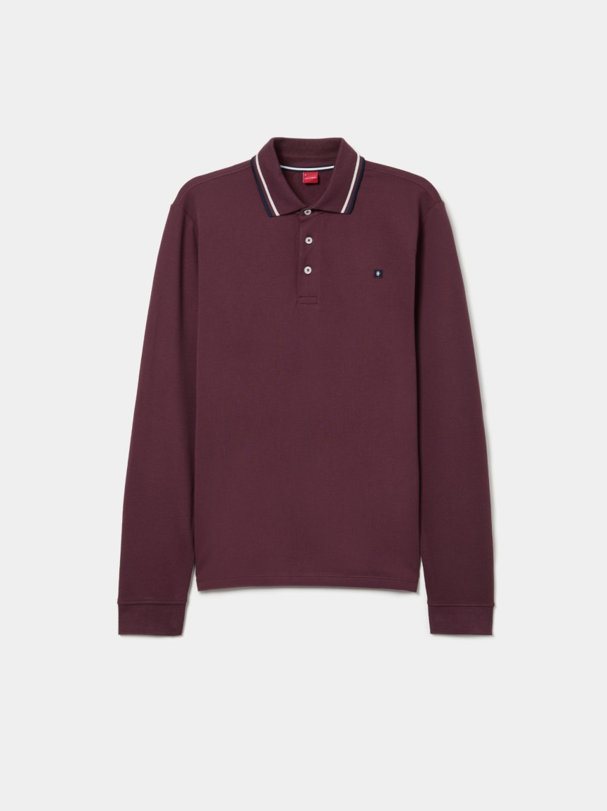 Polo piqué de manga comprida