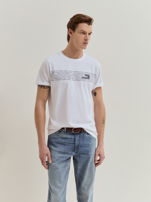 T-shirt em algodão