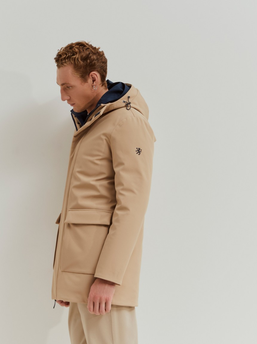 Parka with hood