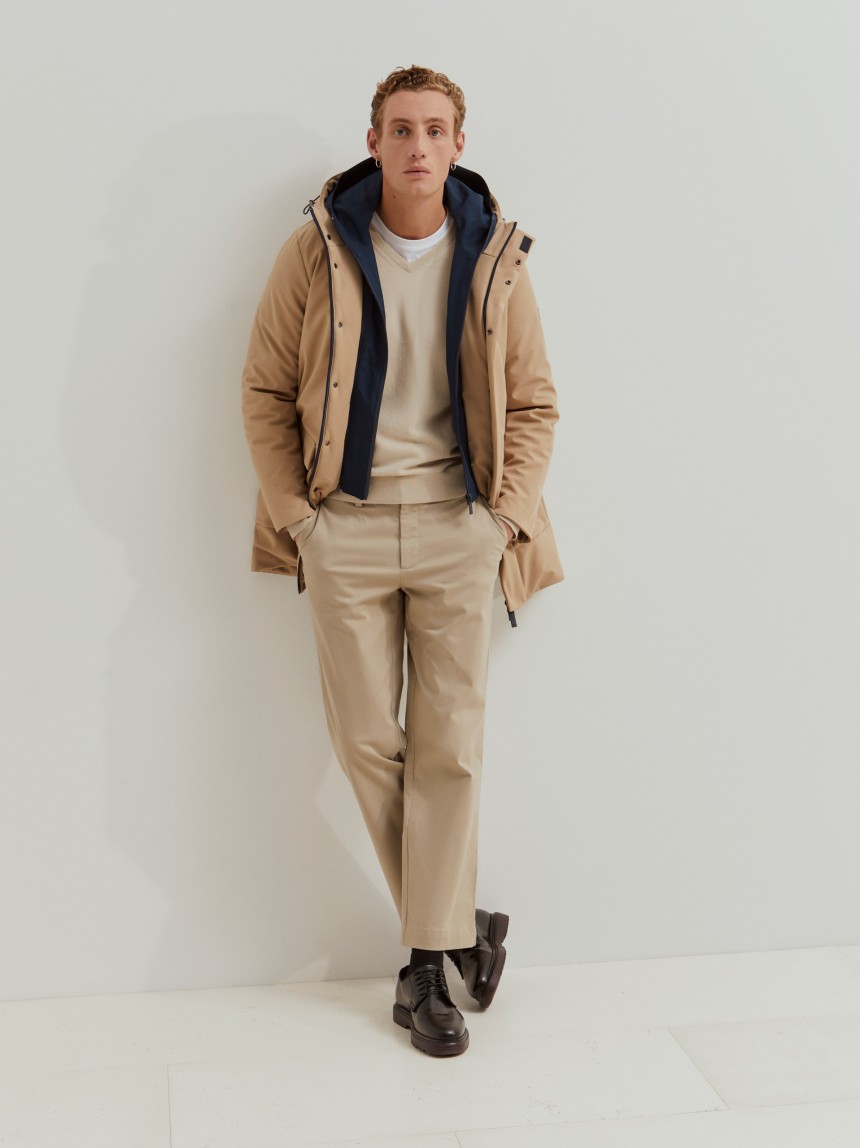 Parka with hood