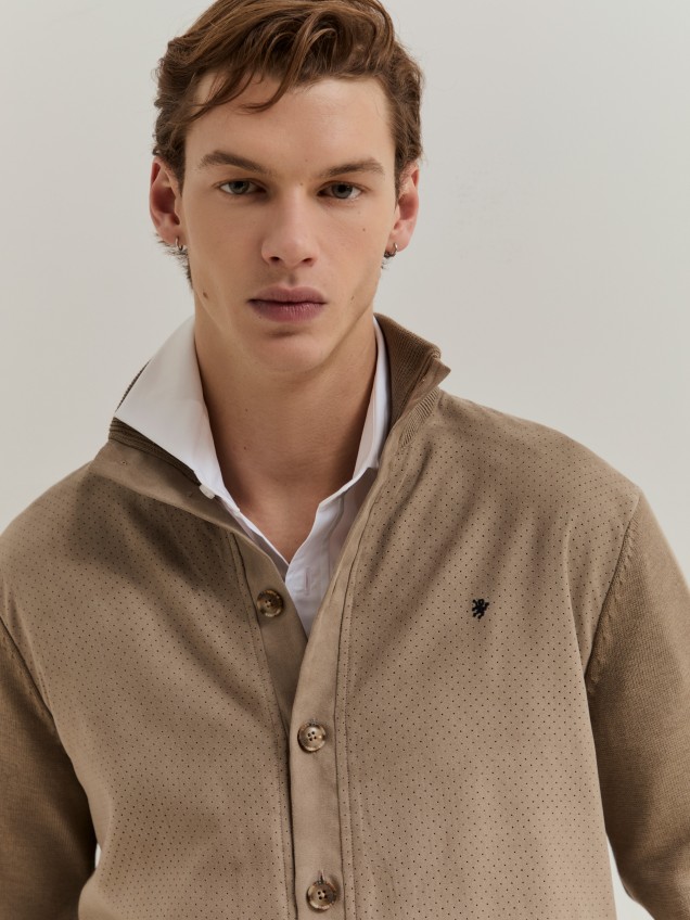 Cotton knit jacket