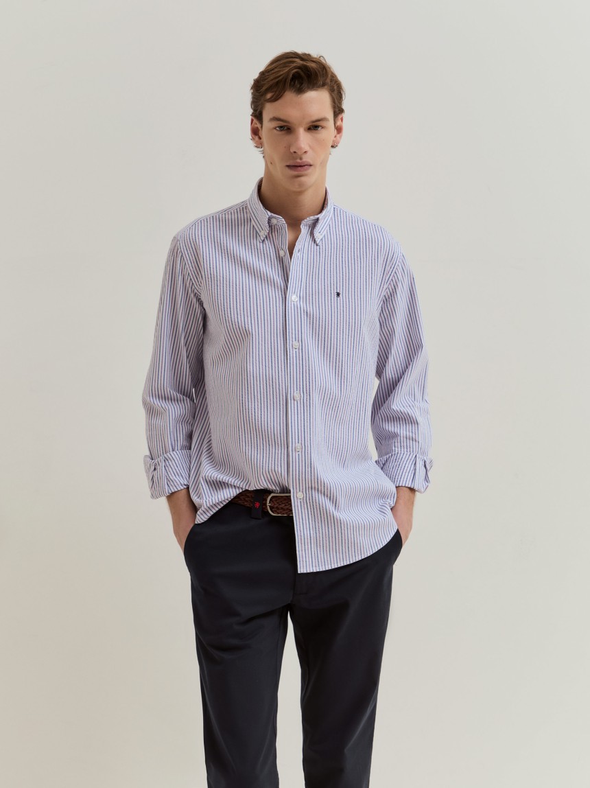 Camisa de algod�n a rayas