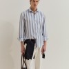 Camisa slim fit em liocel e linho