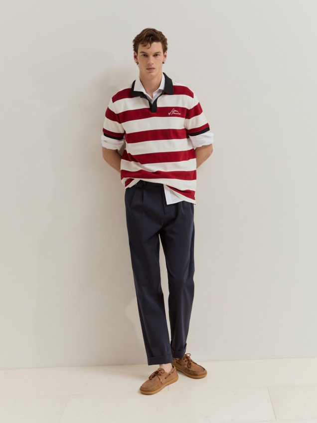 Striped polo shirt