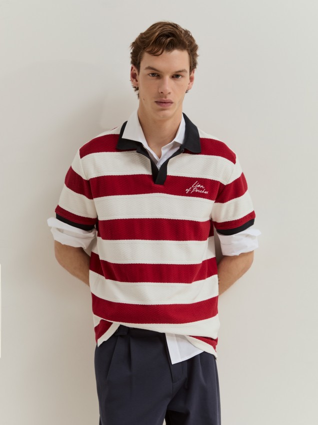 Striped polo shirt