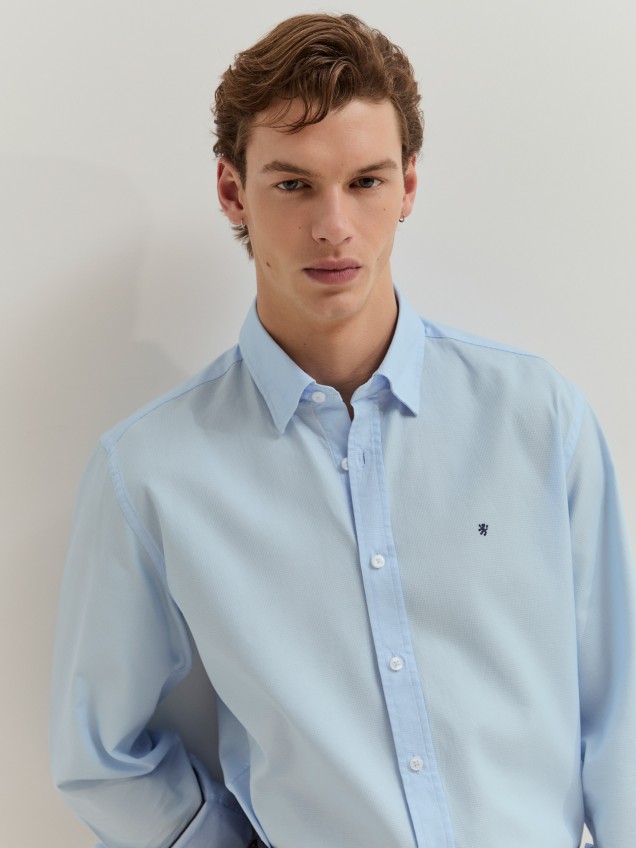 Camisa slim fit de algodão