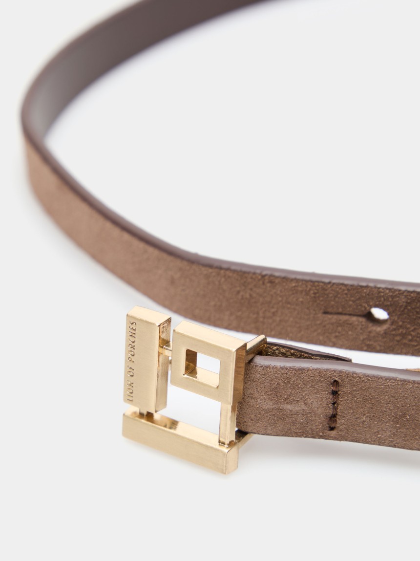 Thin suede belt
