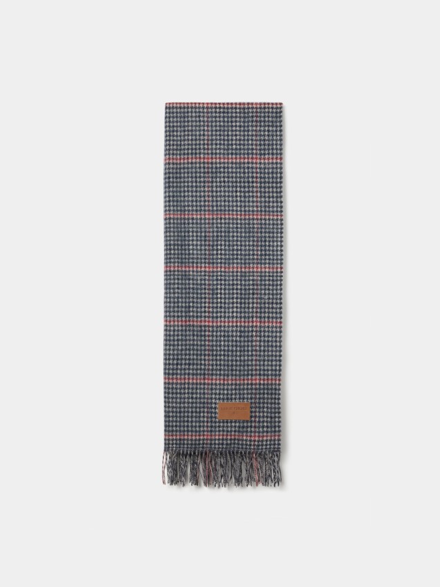 Checked woollen scarf - Image product