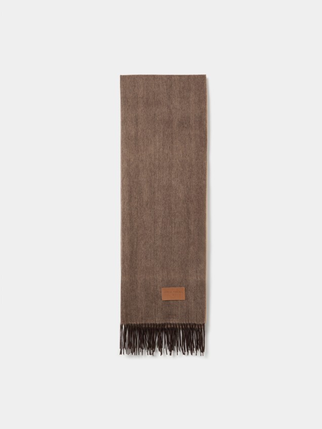 Fringed woollen scarf - Image product