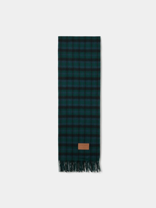 Checked woollen scarf - Image product