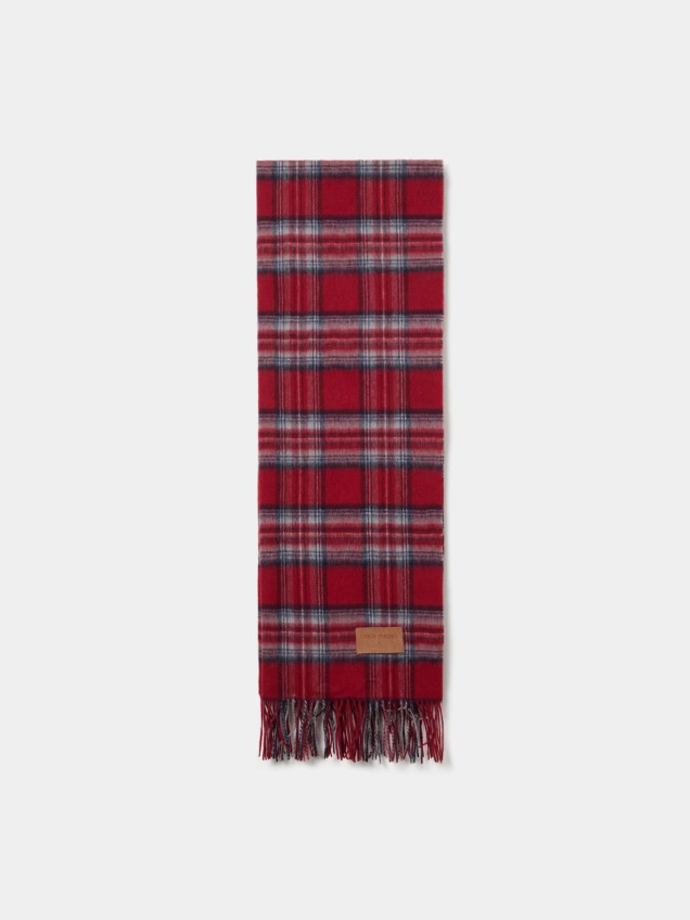 Checked woollen scarf - Image product
