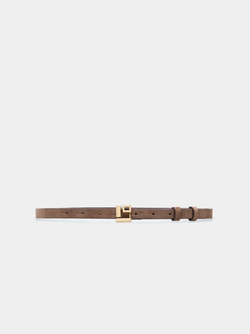 Thin suede belt