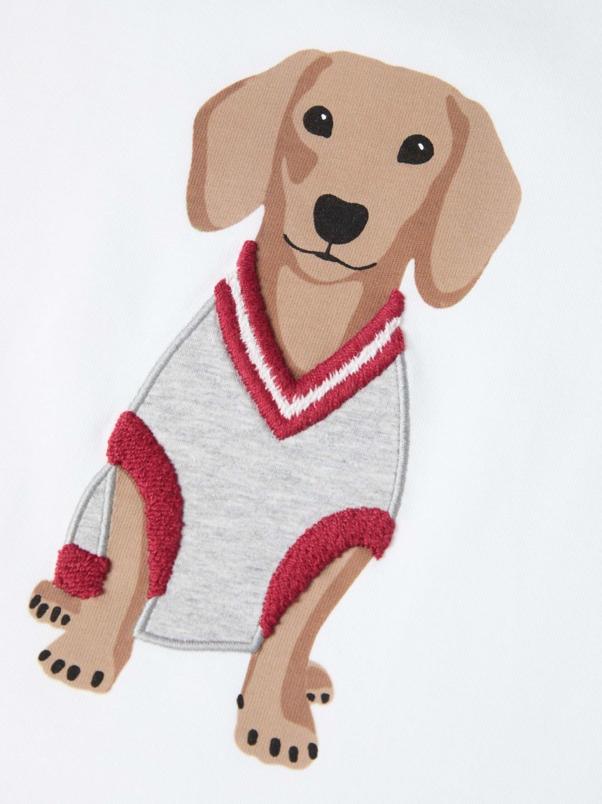 Cotton T-shirt with dog