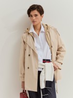 Casaco estilo gabardine curta