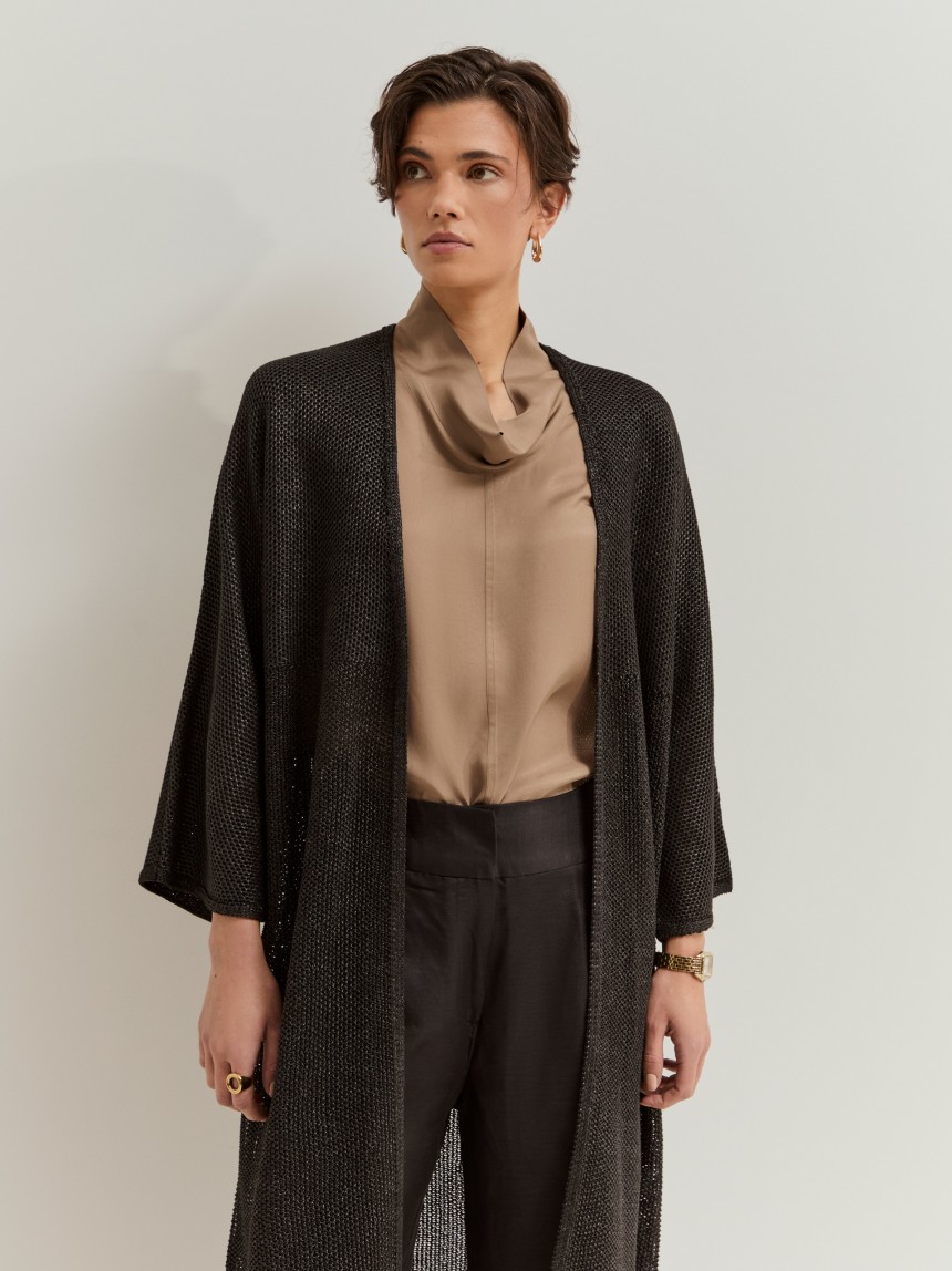 Knitted kimono