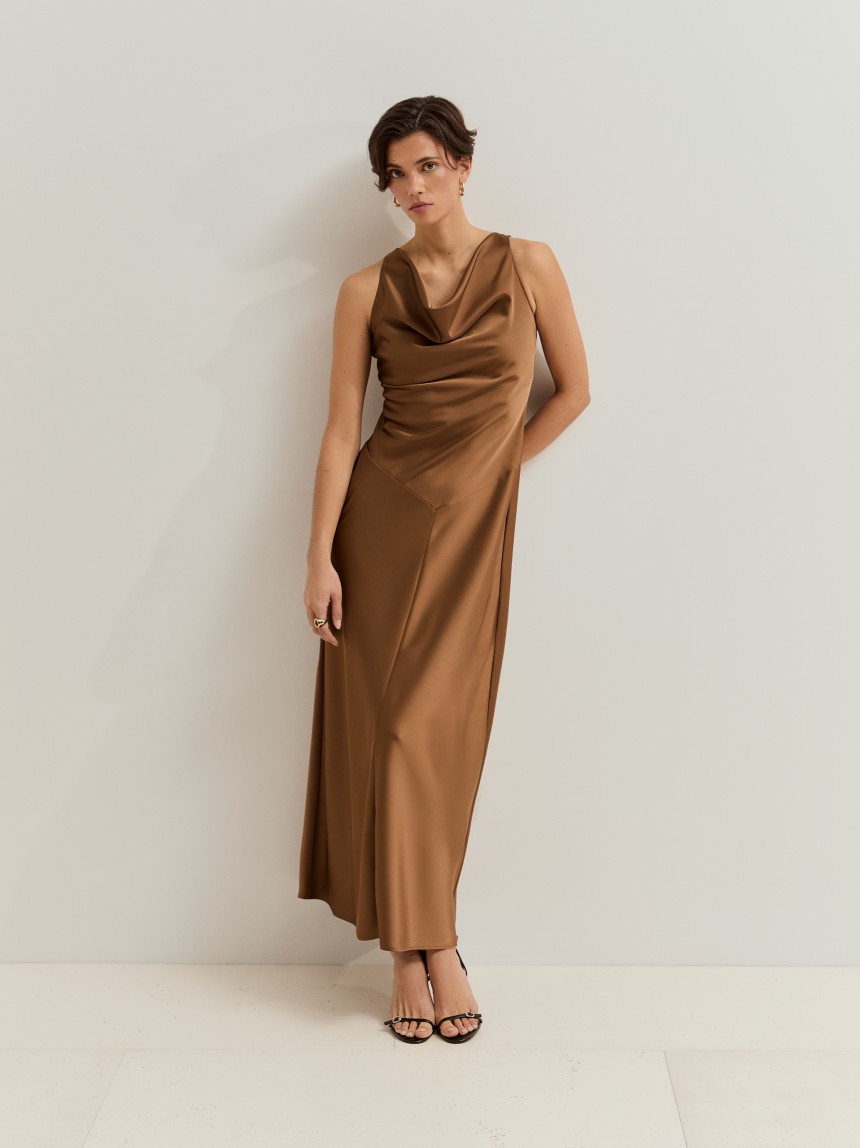 Satin midi dress