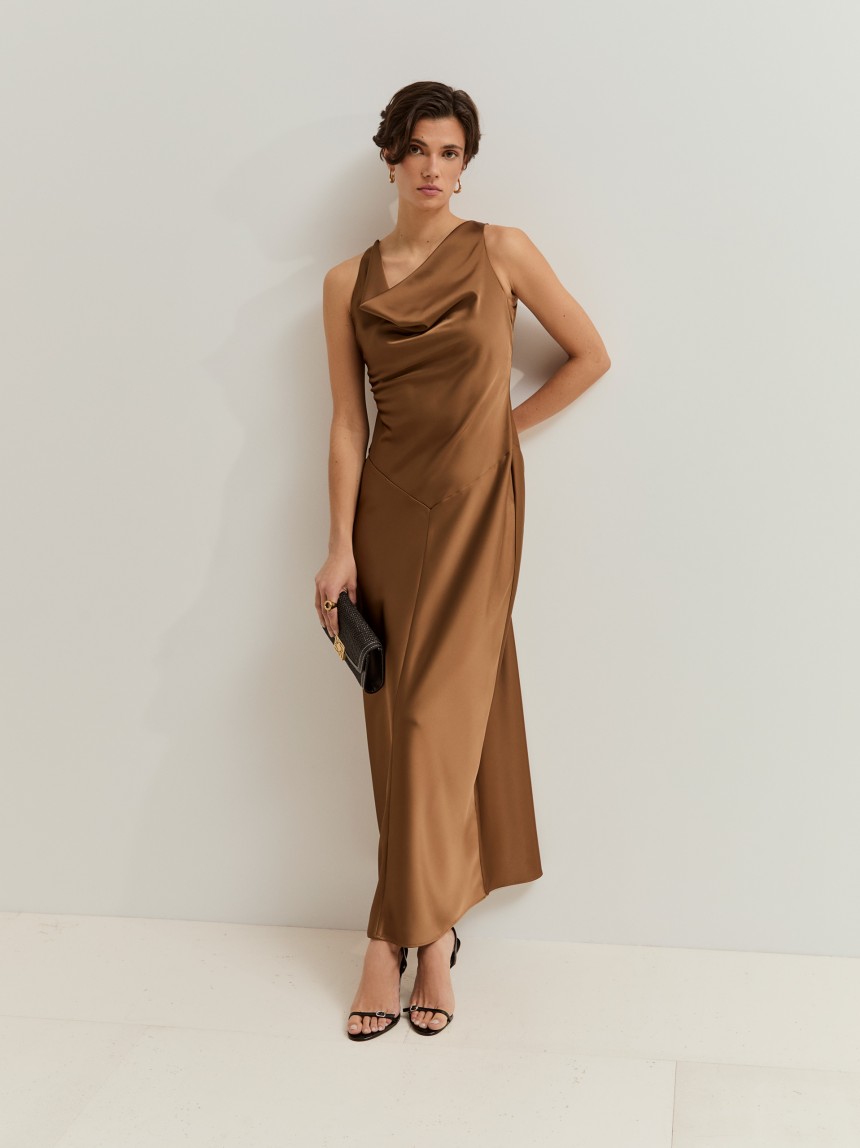 Satin midi dress