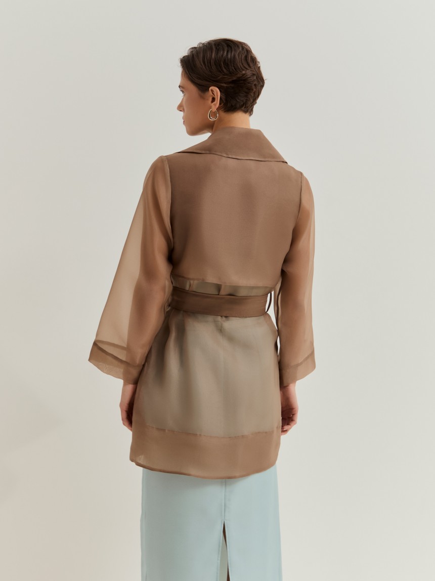 Gabardine com transpar�ncia