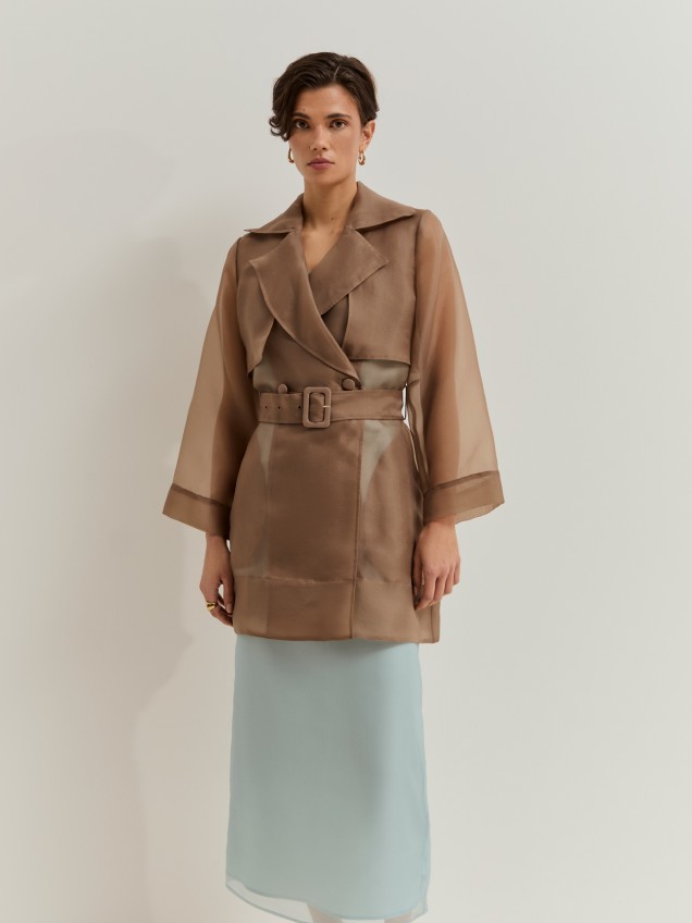 Gabardine com transpar�ncia