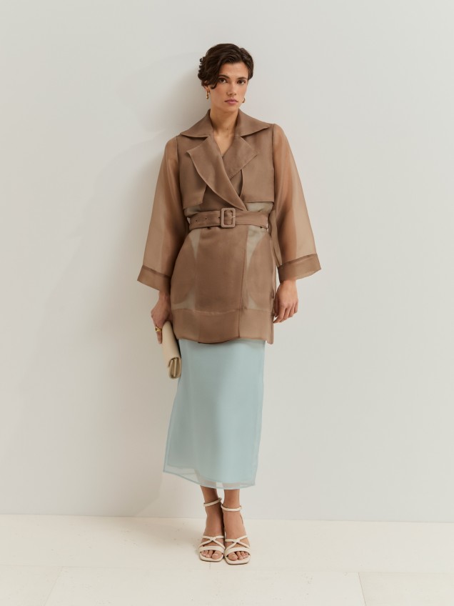 Gabardine com transpar�ncia