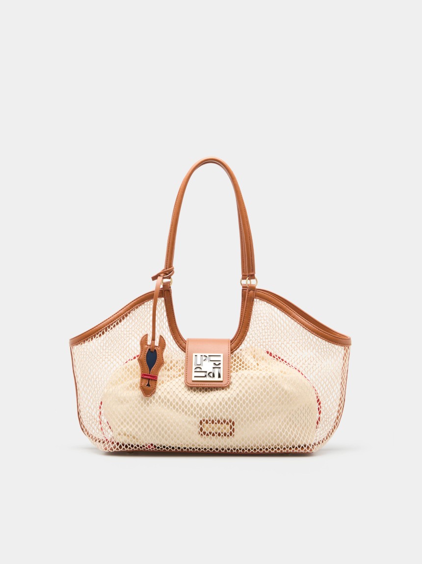 Semi-transparent shoulder bag