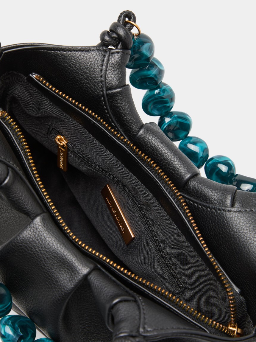 Bolso de mano con asa de pedrer�a