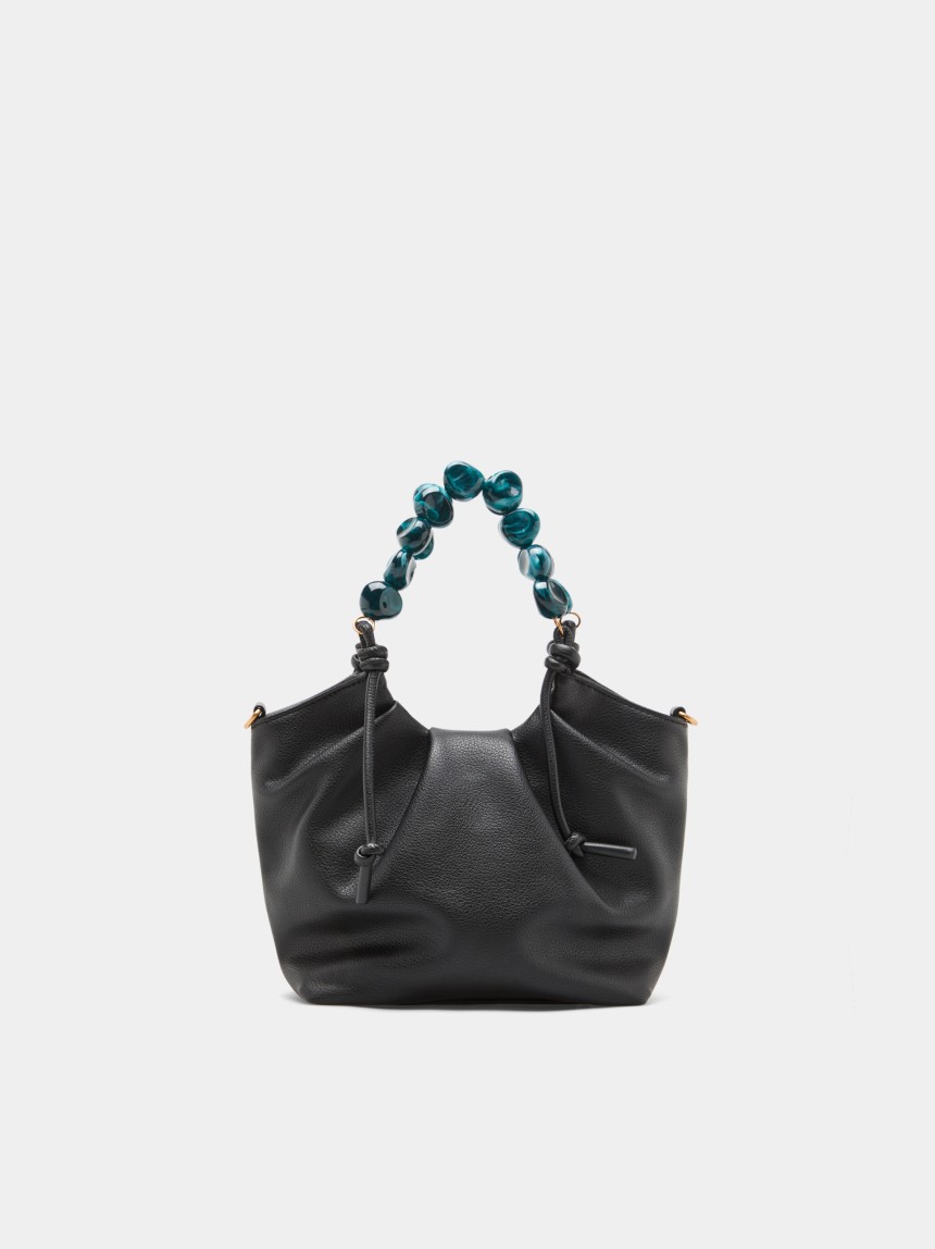 Bolso de mano con asa de pedrer�a