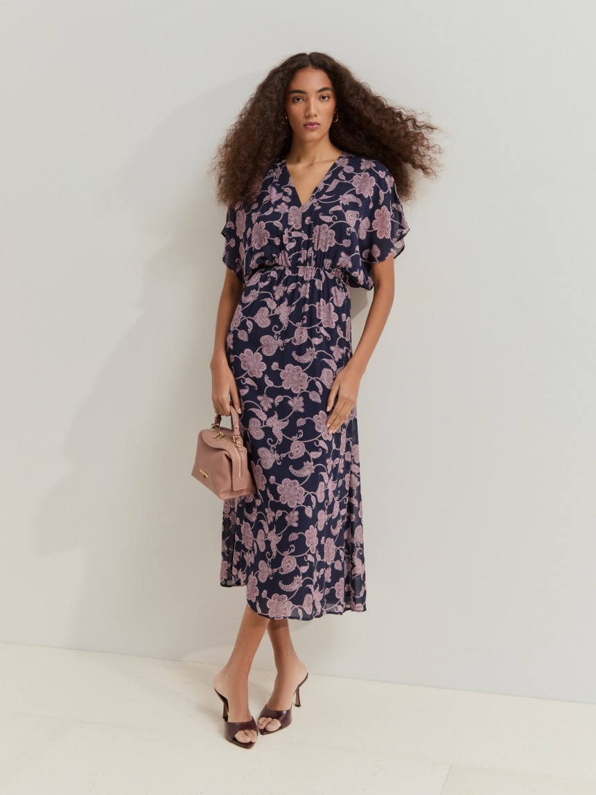 Vestido com manga curta