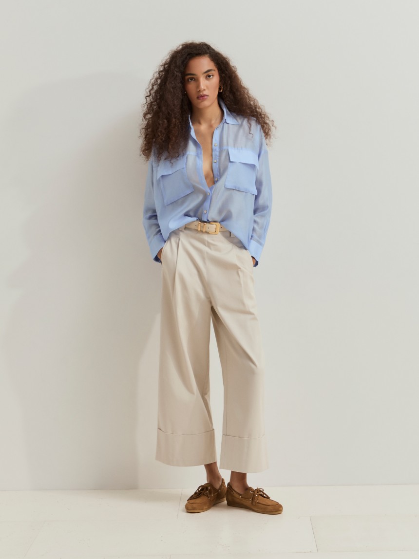 Wide leg trousers