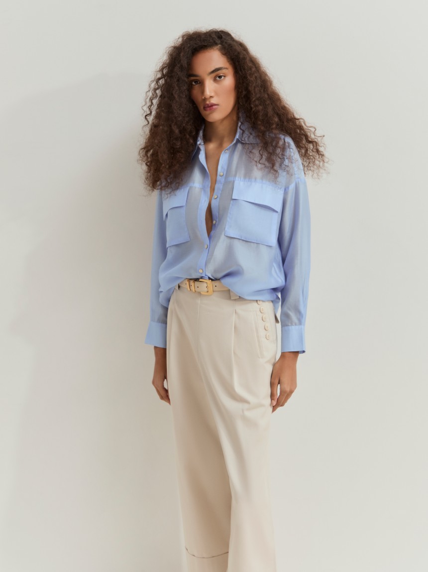 Wide leg trousers