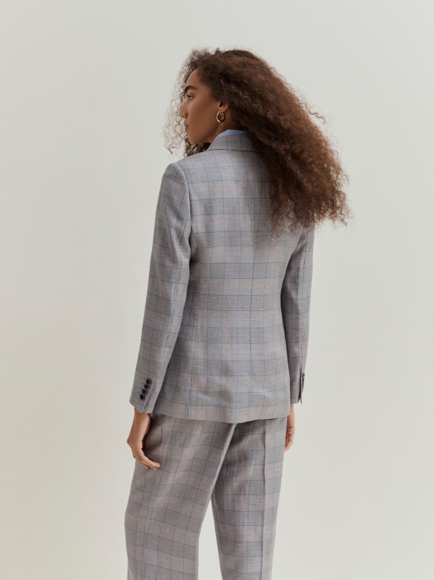 Check-pattern blazer