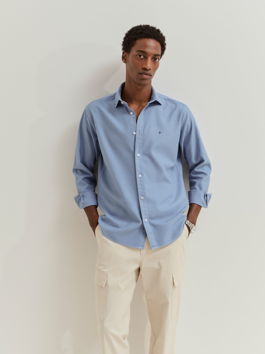 Camisa slim fit de algod�o